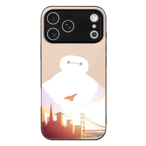 iPhone17 Pro Max用ケース ベイマックス アイフォン17 Pro Max用ケース スマホケース TPU 強化ガラス 耐衝撃 おしゃれ かわいい 擦り傷防止 指紋防止 互換性のある 2025新型