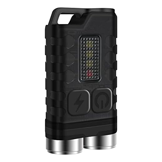 BORUIT V3 Small Powerful EDC Flashlight with Red UV Blue Light -Super Bright 900LM Rechargeable Mini Pocket LED Keychain Flash Light - 10 Mode, USB-C, IP65 Waterproof, Magnet