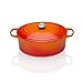 Le Creuset Signature Cocotte en Fonte Émaillée avec Couvercle, Ovale, 40 cm, 13.9 L, Volcanique, 21178400902430