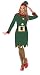 Smiffys-31995L Elf Disfraz de elfa, con Vestido, Gorro y cinturón, Color Verde,...