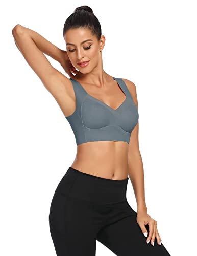 Image of WOWENY Womens Wirefree Seamless Bras Everyday Lounge Bra Sleeping Full Coverage Pullover Bra