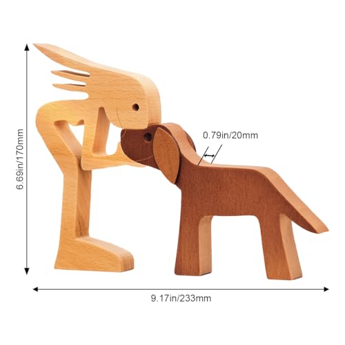 Pawfect House Wooden Sculpture, Dog Statues Home Decor, Statue Home Decorations, Wooden Decor, Table Decor Wooden Pet Carvings, Dog Memory Gifts, Gifts for Dog Lovers, House Warming Gifts Ideas - Image 5