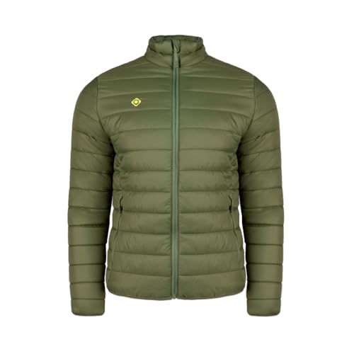 Izas - Chaqueta de Fibra para Hombre - Chaqueta Térmica de Rápido Secado con Cierre de Cremallera y Capucha - Material Transpirable Ideal para Actividades al Aire Libre - Nasser Caqui - L