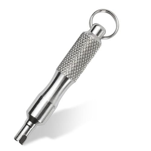 Image of Valve Core Removal Tool, Stainless Steel Tire Valve Core Removal Tool, Portable Tire Valve Stem Tool, Valve Stem Core Replacement Tool for Car Truck Bicycle Tire Repair Install