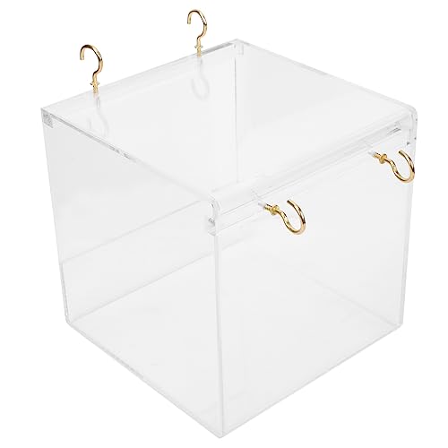 CIYODO Parrot Bathing Box Durable Bird Cleaning Basin for Easy Installation and Removal for Birds Material Convenient Bathing