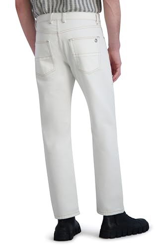 KARL LAGERFELD Men's Contrast Stitching Carpenter Denim Pant4