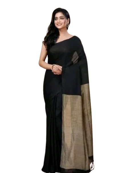 Women’s Elegant Saree with Golden Border | Soft Fabric Traditional Saree for Weddings, Festivals & Party-picture-37