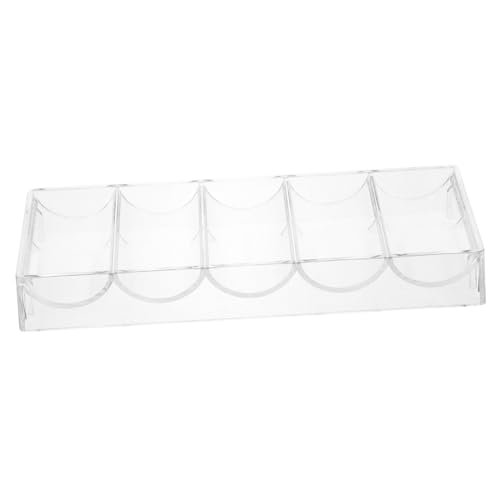 GALPADA Poker Chip Trays Poker Chip Holder Case Wear-Resistant Acrylic Easy to Open Close Large Storage Capacity