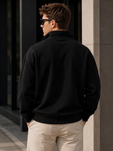 Image of Men's Cotton Fleece Half Zipper Sweatshirt