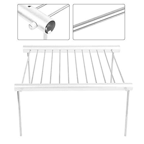 Tragbarer Holzkohlegrill, Edelstahl Kleiner Grill HolzkohlegrillBarbeque Grill Tragbarer Klappgrill für Outdoor Camping Kochen Picknicks