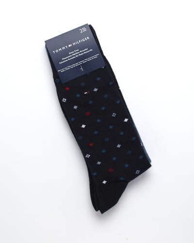 Tommy Hilfiger Men's Socks - 2 Pack Performance Stretch Crew Dress Socks - Classic Dress Socks for Men (Shoe Size: 7-12)2