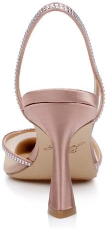 Jewel Badgley Mischka Tammy Mesh Pointed Toe Slingback Stiletto Heels - Image 8