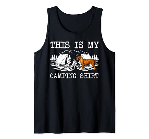 Campfire Dogues de Bordeaux Dog This Is My Camping Tank Top, Black