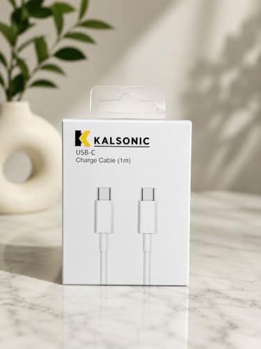 Image of USB Type C to Type C Cable Fast Charging & High Speed Data Sync Braided USB-C (White)