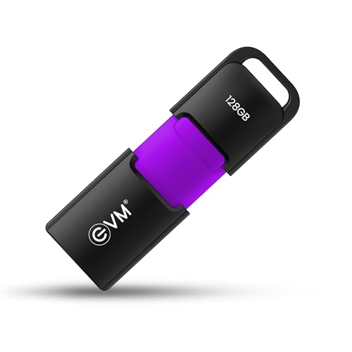 Image of EVM EnX 128GB USB 3.2 Gen 1 Flash Drive | Exceptional 120MB /s Read| Sturdy Premium Metal Body | Convenient Integrated Key Loop | Laptop Desktop Smart TV Car Stereo | 10 Years Warranty (ENX /128GB)