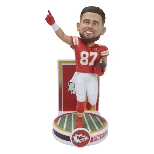 FOCO Travis Kelce (Kansas City Chiefs) Banner Series NFL Bobblehead