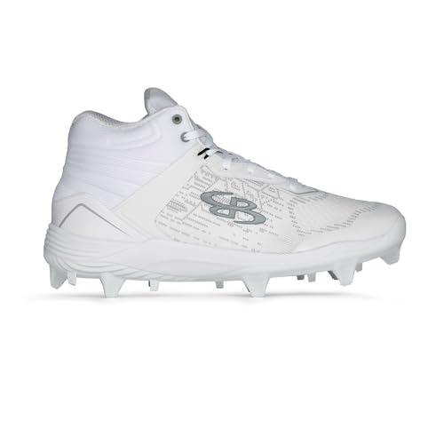 Boombah Viper Pureknit Women's Molded Mid Cleat - White Out - Multiple Color Options - Multiple Sizes3