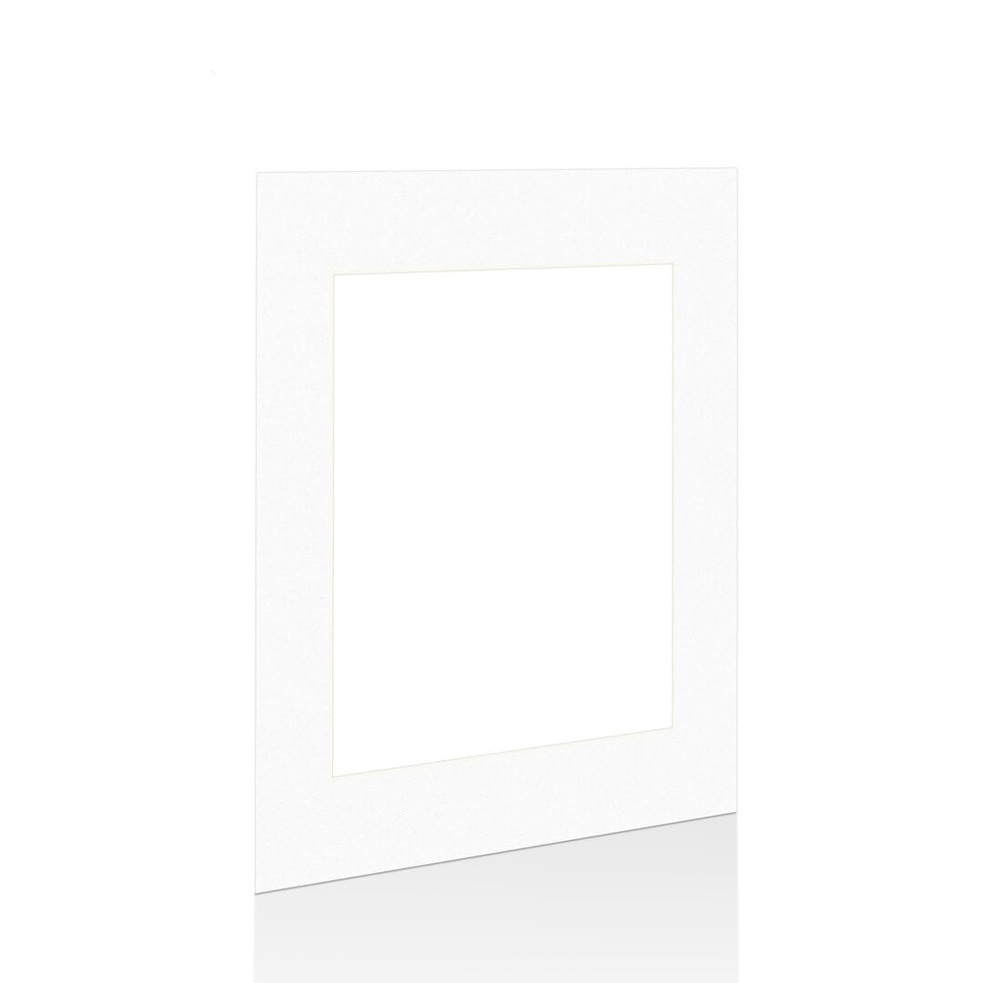 Procut Global A1 White Picture Mounts for Frames - Fits A2 Aperture Size - Precision Cut Cardboard Photo Mounts - Mat Board for Prints, Artwork & Paintings