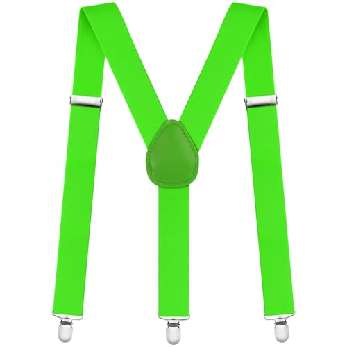 Image of Aomig Men's Adjustable Wide Braces, Extra Wide X Braces for Men, Braces for Men with Very Strong 4 Clips - 3.5 cm