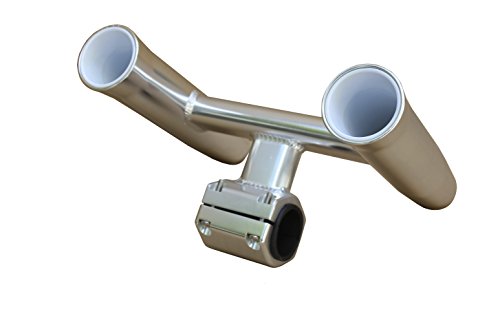 Brocraft Aluminum Clamp - On Twin Fishing Rod Holder / Boat T-Top Rod Holder #TOP1