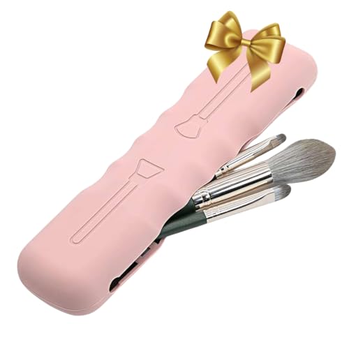MARYAS Porta-pincéis de maquiagem para viagem, mini itens essenciais de viagem para mulheres, bolsa de maquiagem fofa para bruxas, organizador de bolsa, pincéis de bolsa, fecho magnético (21 x 5 x 3