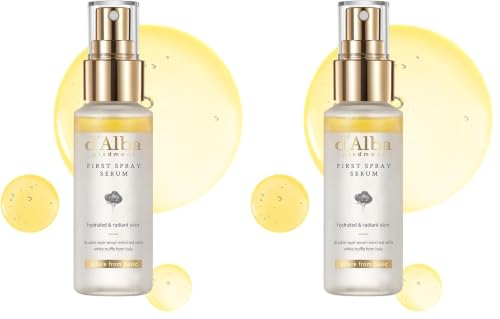 Image of d'alba Piedmont Italian White Truffle First Spray Serum, Vegan Skin Care, Hydrating Face Moisturizer, Glow Serum for Radiant Skin, Non Comedogenic, All In One Mist, Korean Skin Care - 50ml (Pack of 2)