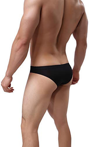 Naturemore Men's Sexy Thong Ice Silk Briefs Comfort Underwear3