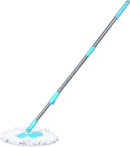 360 Degree Spin Mop Stick Rod with 1 Microfiber Refill | Standing Magic Pocha with Easy Grip Handle for Floor Cleaning Supplies Product for Home, Office (Mop) MNT-5