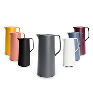 Emsa N41701 Motiva Isolierkanne | 1 Liter | Quick-Press-Verschluss | 12h heiß, 24h kalt | Glaskolben | Made in Germany…