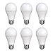 Umi by Amazon, ampoule LED Edison E27 standard A60, 10,5 W (équivalent 75 W), durée 15 000 heures, lumière blanche chaude (2 700 K), lot de 6