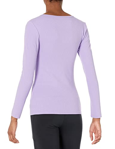 Image of Amazon Essentials Women's Slim-Fit Long Sleeve V-Neck Knit Rib Shirts, Pack of 2