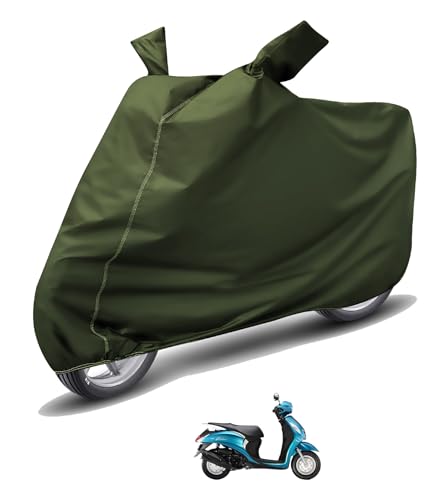 Image of Auto Hub Waterproof Scooty Cover Compatible with Yamaha Fascino Dustproof, UV Protection Two Wheeler Scooty Fascino Cover - Green