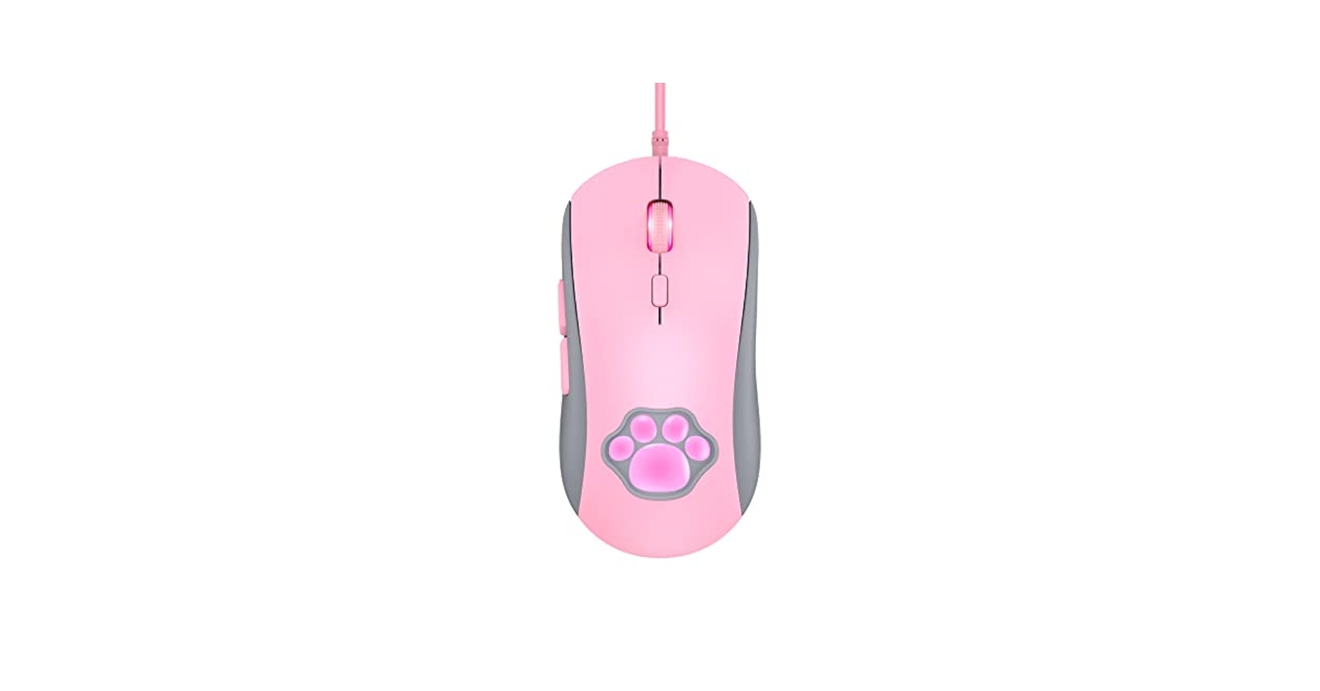 Amazon.co.jp: 白ピンクのマウス 猫の足のマウス 有線サイレント