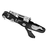Liummrcy Klettern absteigend, Kletterstop Descender Kletterstieg der Selbstbremsstopp Descender Gear Selbstverriegelung Doppelstopps Abseilen Belay für Seile 8-13mm