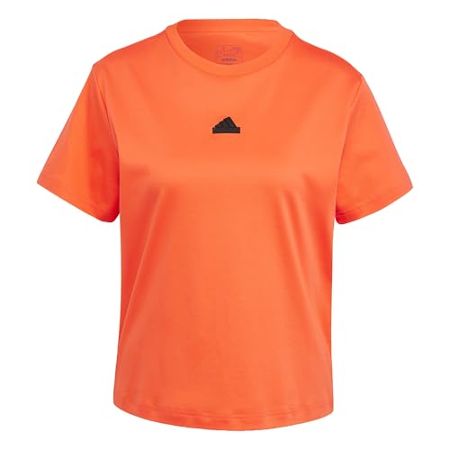 adidas Damen Signature Graphic Print T-Shirt, Bright red, L