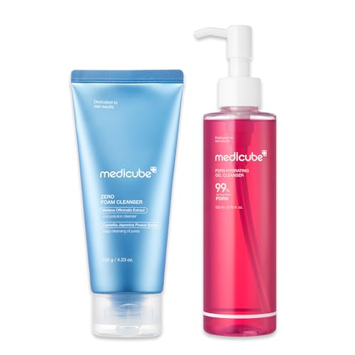 medicube Gentle Cleansing Duo: Zero Foam Cleanser and PDRN Jelly to Foam Cleanser