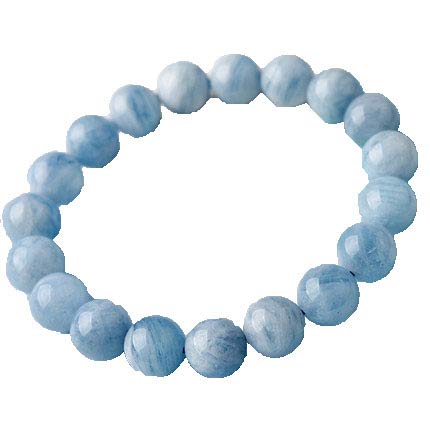 Bracelet en aigue-marine véritable éclat de glace et pierres précieuses brutes