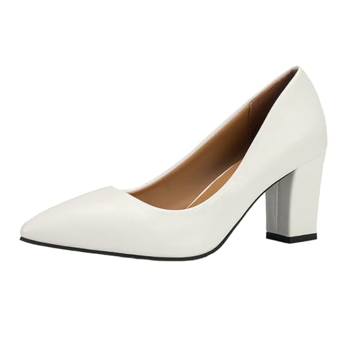 Escarpins classiques à talon haut blanc pointure 40 pour femme