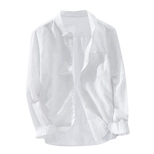 Chemise homme lin et coton à manches longues et revers chic pour l'été