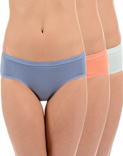 Image of Amante Solid Cotton Low Rise Hipster Panty Pack(Pack of 3)