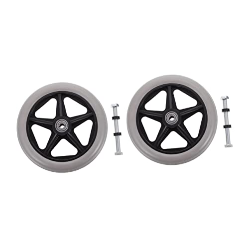 IWOWHERO Wheelchair Front Wheel Replacement 2 Pack 6 Inches Smooth Rolling Wheel Sturdy Quiet