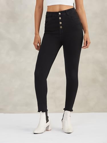 Image of Dolce Crudo Distressed High Rise Skinny Jeans for Women