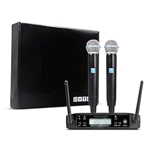 Karaoke Microfoon, UHF Dual Draadloze Microfoon Systeem Professionele CardioID Dynamic Handheld Mic Automatische…