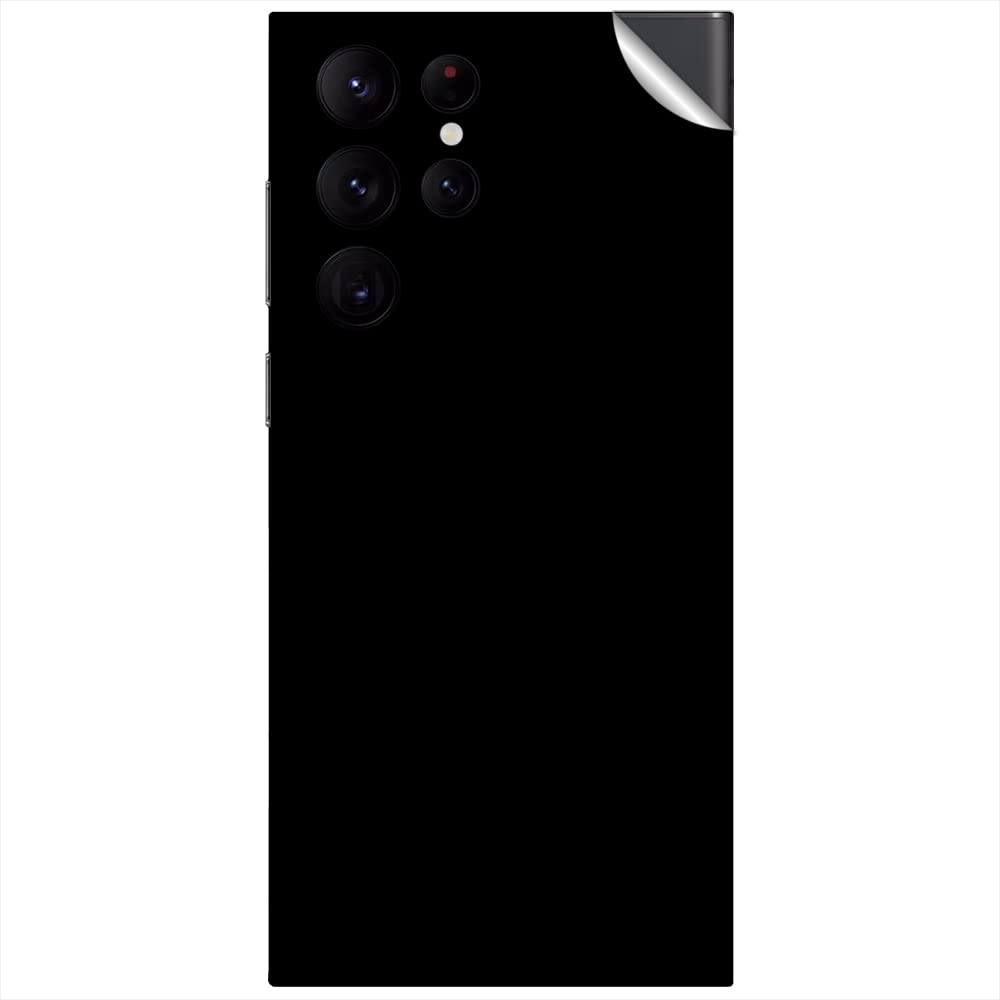 GADGETS WRAP Premium Material Skin Vinyl Decal Sticker Compatible with Samsung Galaxy S22 Ultra - Jet Black Glossy