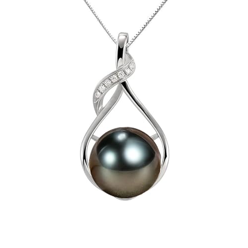 Gifts for Women Wife-Tahitian-Black-Pearl-Necklace-Gift for Wife Wedding Birthday Anniversary Jewelry-Mom Girlfriend Her Mothers Day Gifts for Mom Women Valentines Christmas Day
