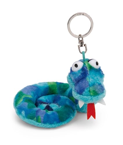NICI Schlüsselanhänger Schlange ZsaZsa 10cm blau - Plüsch-Begleiter Kuscheltieranhänger mit Schlüsselring für Schlüsselband, Schlüsselbund & Schlüsselhalter
