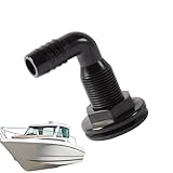 Bilge Pump Drain Thru Hull Fitting | Thru Drain Connector Damage Resistant | Boat Plumbing Fittings Stable Water Flow Solution