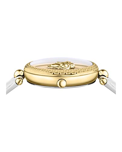 Versace Palazzo Empire Collection Luxury Womens Watch Timepieces with a White Strap and Dial Featuring a Gold Case - image 2