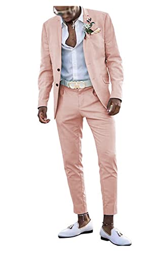 Furuyal Men's Suits Slim Fit 2 Pieces Wedding Suit Blazer Groomsmen Prom Suits Business Casual Suit