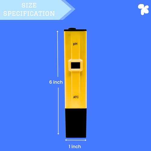 Image of AMPEREUS Yellow Digital pH meter for water testing, soil testing, Water Purity tester for home, commercial, with solution